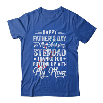 Step Dad Thanks For Putting Up With My Mom Fathers Day-T-Shirt & Hoodie-Classic T-Shirt-Royal