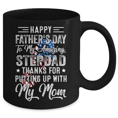 Step Dad Thanks For Putting Up With My Mom Fathers Day Mug-Coffee Mug-