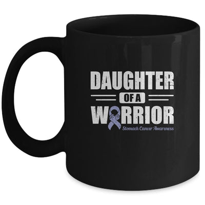 Stomach Cancer Awareness Daughter Of Warrior Green Gift-Coffee Mug-Mug-Black