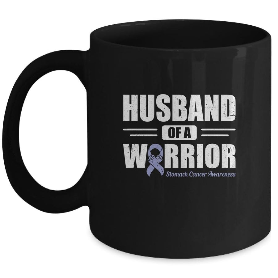 Stomach Cancer Awareness Husband Of Warrior Green Gift-Coffee Mug-Mug-Black