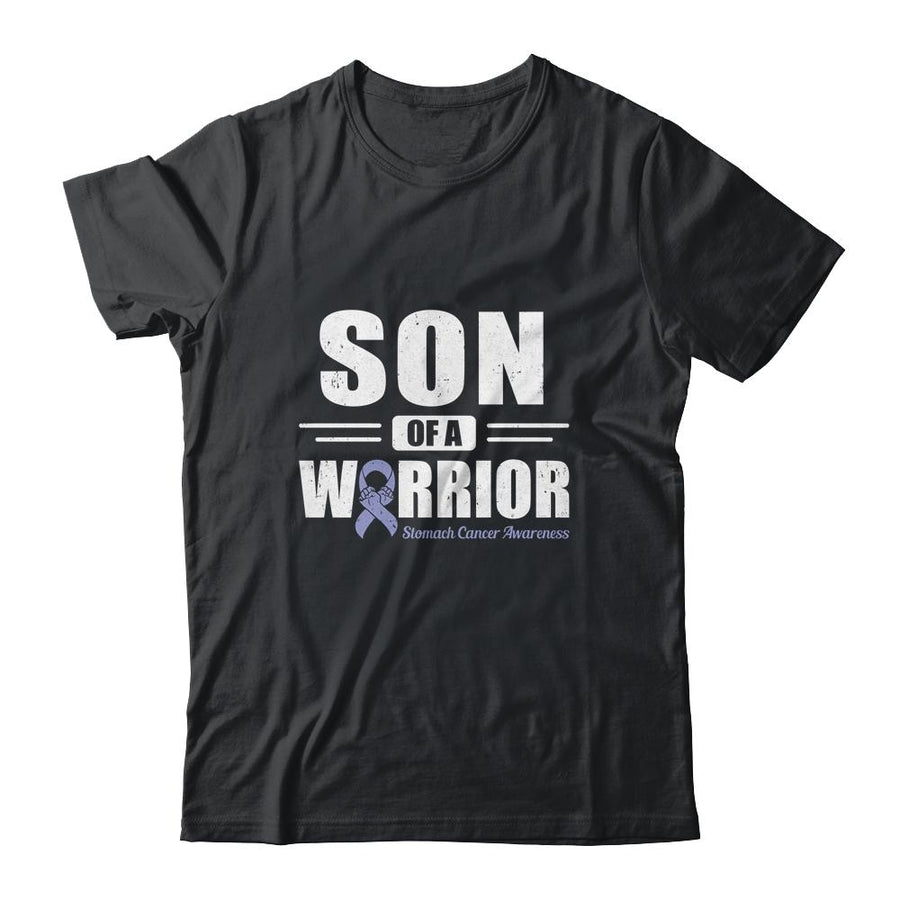 Stomach Cancer Awareness Son Of Warrior Green Gift-T-Shirt & Hoodie-Classic T-Shirt-Black