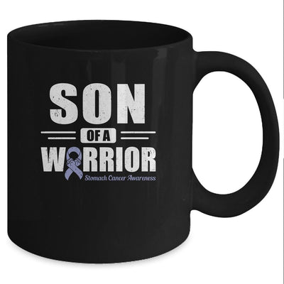 Stomach Cancer Awareness Son Of Warrior Green Gift-Coffee Mug-Mug-Black