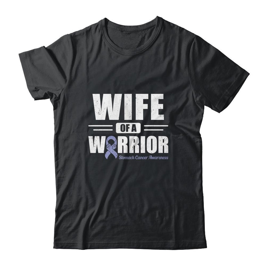 Stomach Cancer Awareness Wife Of Warrior Green Gift-T-Shirt & Hoodie-Classic T-Shirt-Black