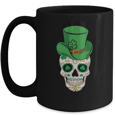 Sugar Skull Saint Patricks Day Of Dead Mug-Coffee Mug-Mug-Black