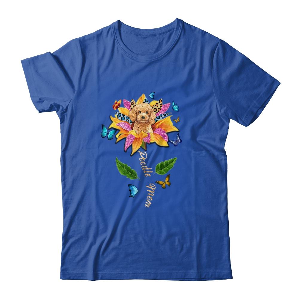 Sunflower Poodle Mom Dog Lover Mothers Day-T-Shirt & Tank Top-Classic T-Shirt-Royal