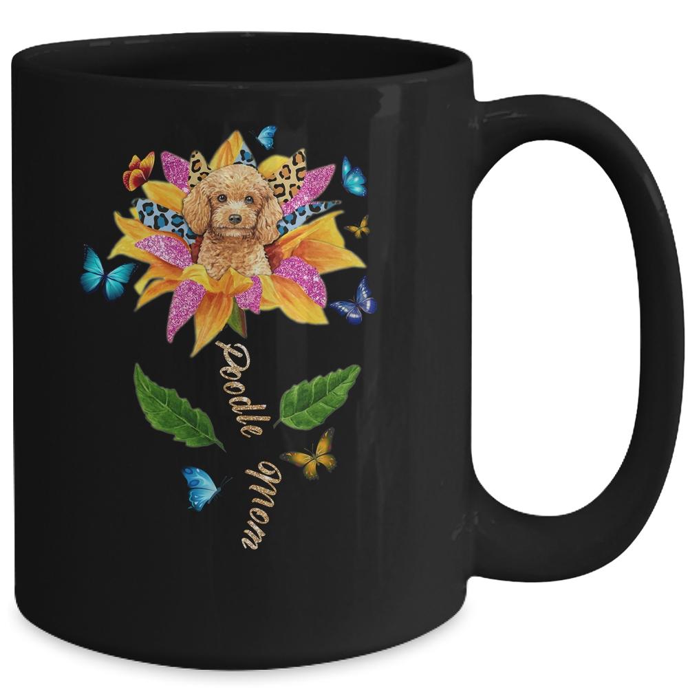 Sunflower Poodle Mom Dog Lover Mothers Day Mug-Coffee Mug-