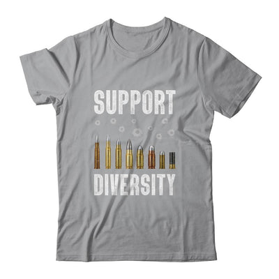 Support Diversity Gun Bullets Veteran Soldier Vintage-T-Shirt & Hoodie-Classic T-Shirt-Sport Grey