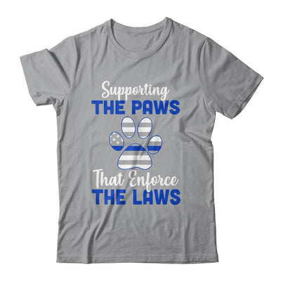 Supporting The Paws That Enforce The Laws Police-T-Shirt & Hoodie-Classic T-Shirt-Sport Grey