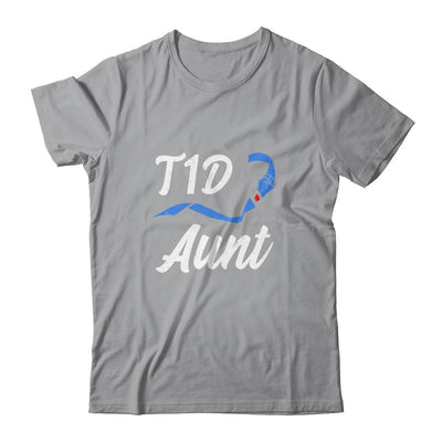 T1D Aunt Type 1 Diabetes Awareness Gift-T-Shirt & Hoodie-Classic T-Shirt-Sport Grey