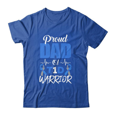 T1D Proud Dad Diabetes Awareness Type 1 Insulin Pancreas-T-Shirt & Hoodie-Classic T-Shirt-Royal
