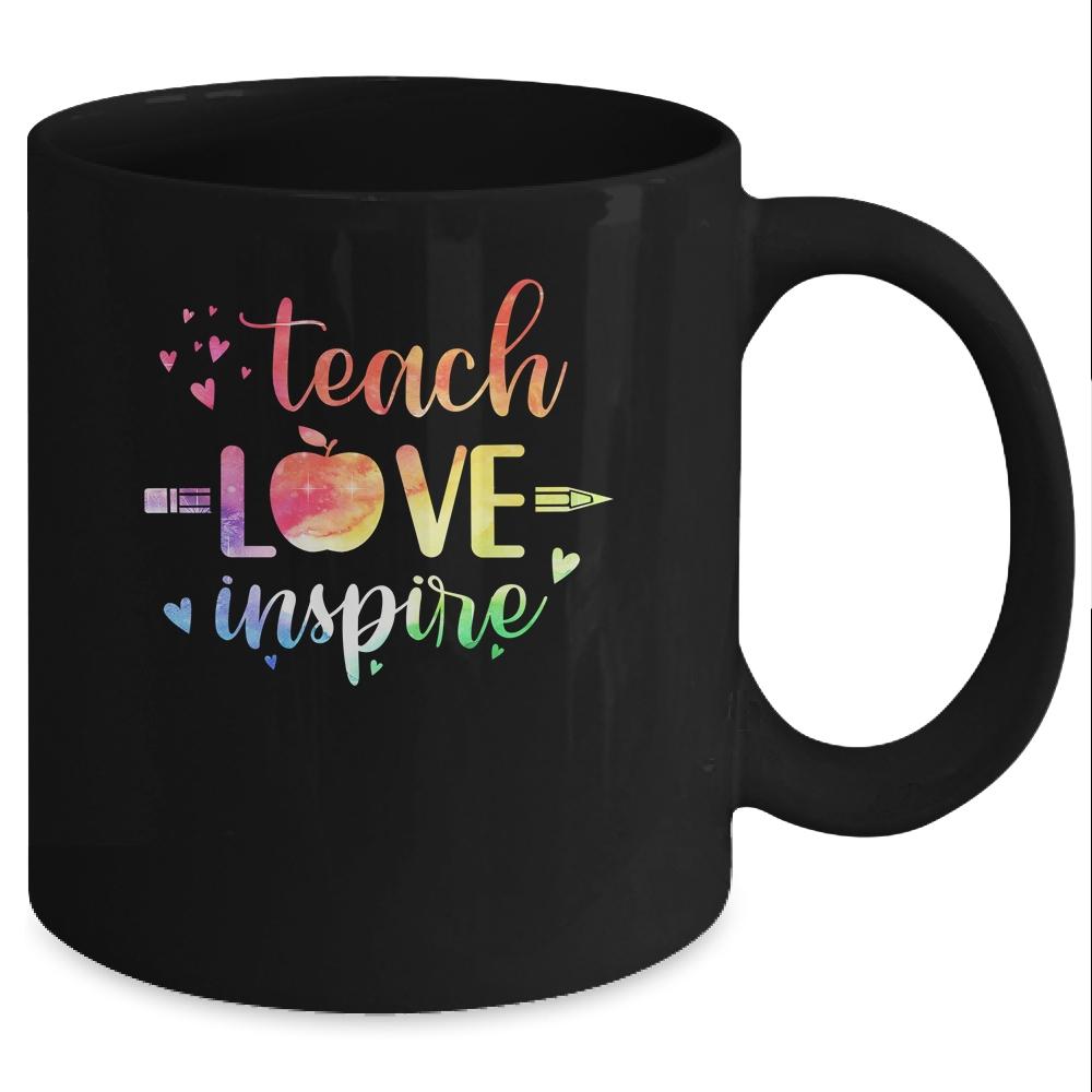 Teach Love Inspire Teacher Appreciation Gifts Mug-Coffee Mug-Mug-Black