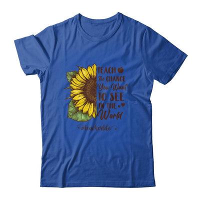 Teach The Change You Want To See In The World Teacher Gift-T-Shirt & Hoodie-Classic T-Shirt-Royal