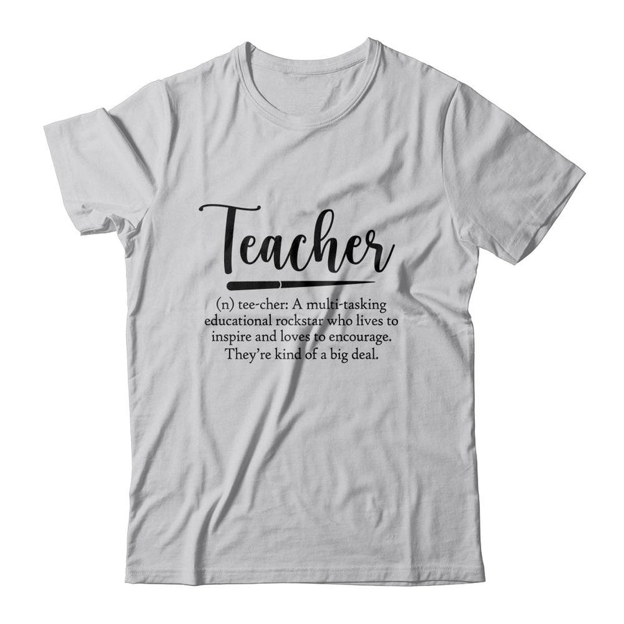 Teacher A Multi Tasking Educational Rockstar Funny-T-Shirt & Hoodie-Classic T-Shirt-White