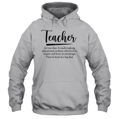 Teacher A Multi Tasking Educational Rockstar Funny-T-Shirt & Hoodie-Pullover Hoodie-White