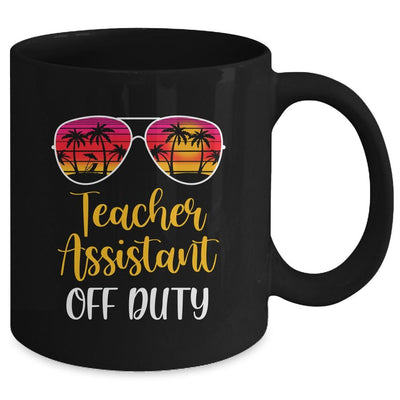 Teacher Assistant Off Duty Sunglasses Beach Sunset Mug-Coffee Mug-