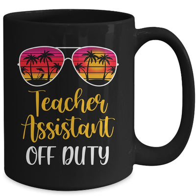 Teacher Assistant Off Duty Sunglasses Beach Sunset Mug-Coffee Mug-