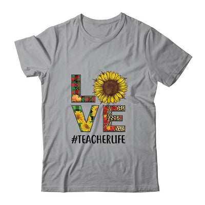 Teacher Life Sunflower Autumn Love Graphic Teacher Life-T-Shirt & Tank Top-Classic T-Shirt-Sport Grey