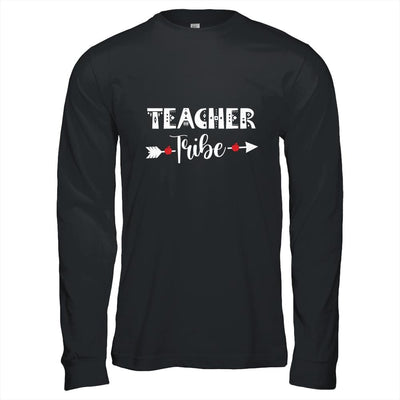 Teacher Tribe Back To School Funny Teacher Online-T-Shirt & Hoodie-Long Sleeve T-Shirt-Black