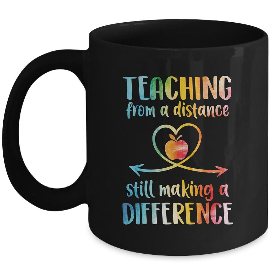 Teaching From Distance Making Difference Virtual Teacher Gifts Mug-Coffee Mug-Mug-Black