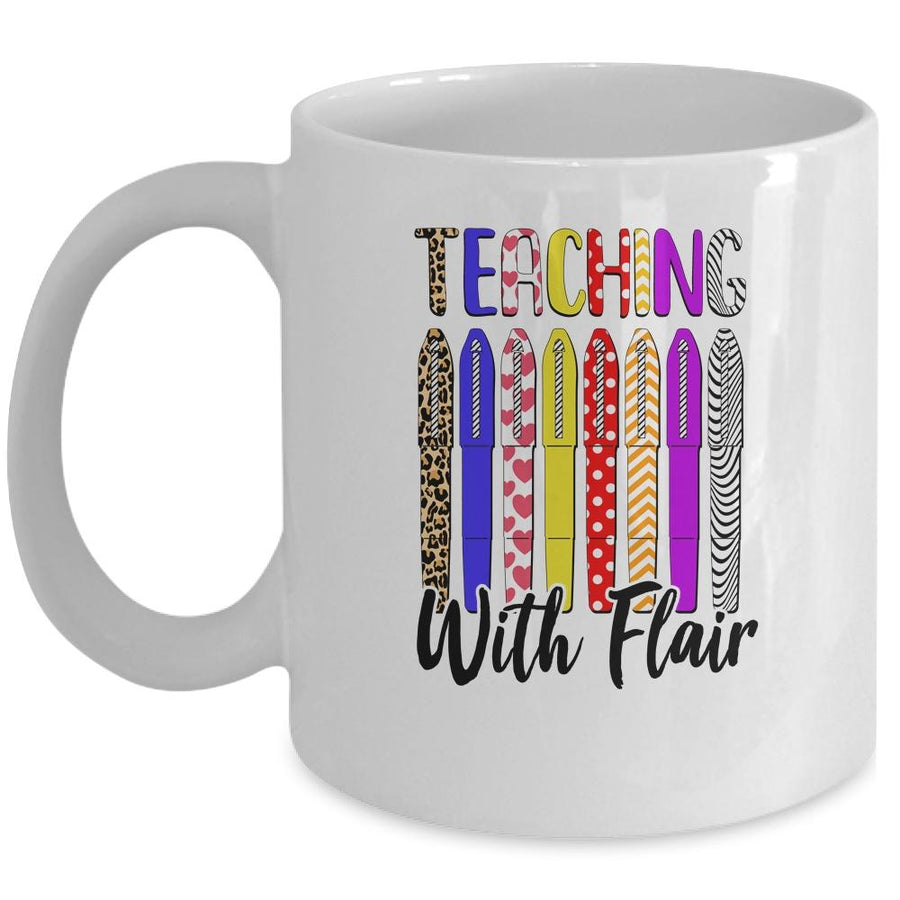 Teaching With Flair Teacher Gifts Mug-Coffee Mug-Mug-White