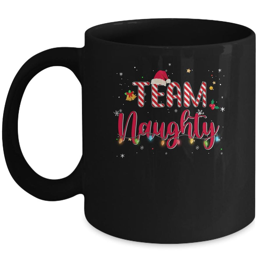 Team Naughty Christmas Funny Couple Matching Family Team Mug-Coffee Mug-Mug-Black