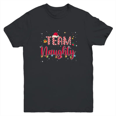 Team Naughty Christmas Funny Couple Matching Family Team Youth-Youth Shirt-Youth T-Shirt-Black