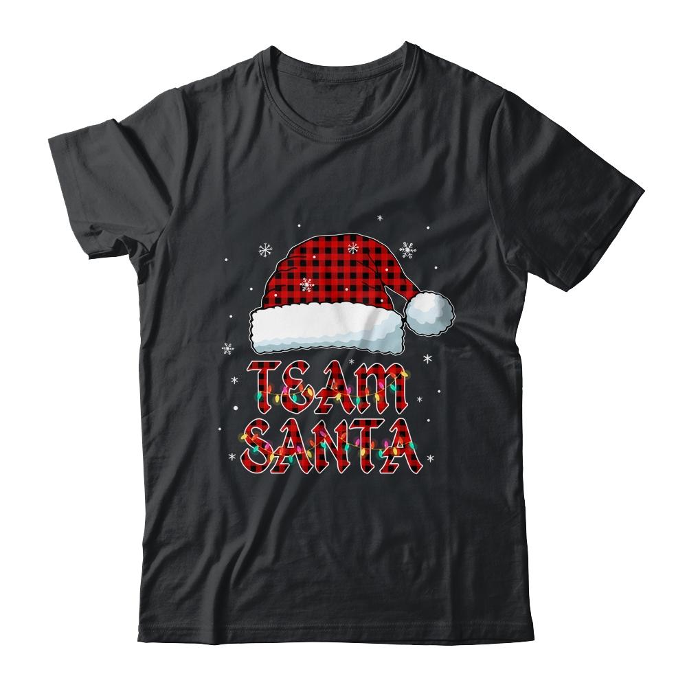 Team Santa Red Plaid Claus Hat Christmas