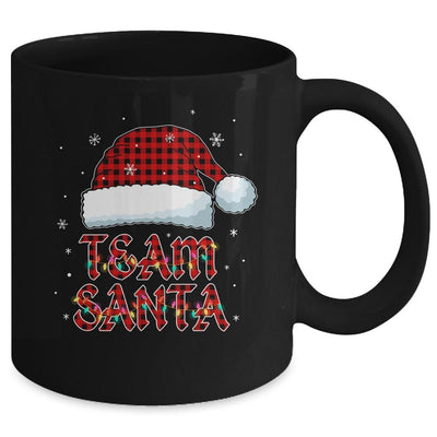 Team Santa Red Plaid Claus Hat Christmas Mug-Coffee Mug-Mug-Black