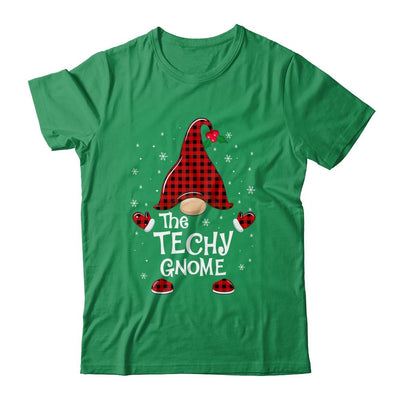 Techy Gnome Buffalo Plaid Matching Christmas Pajama Gift-T-Shirt & Sweatshirt-Classic T-Shirt-Irish Green