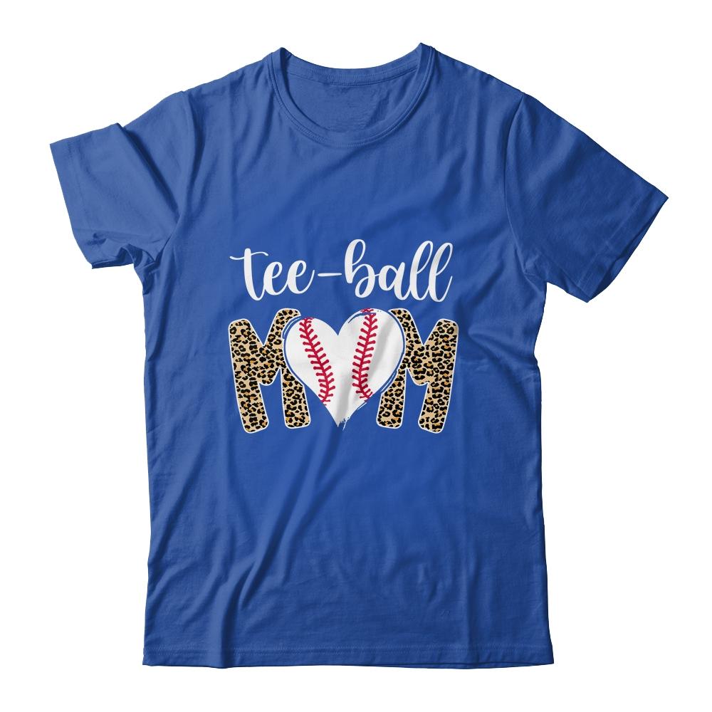 Teeball Mom Leopard Funny Tee-Ball Mom Mother's Day-T-Shirt & Tank Top-Classic T-Shirt-Royal