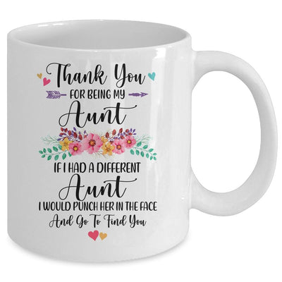 Thank You For Being My Aunt Gift Mug-Coffee Mug-Mug-White