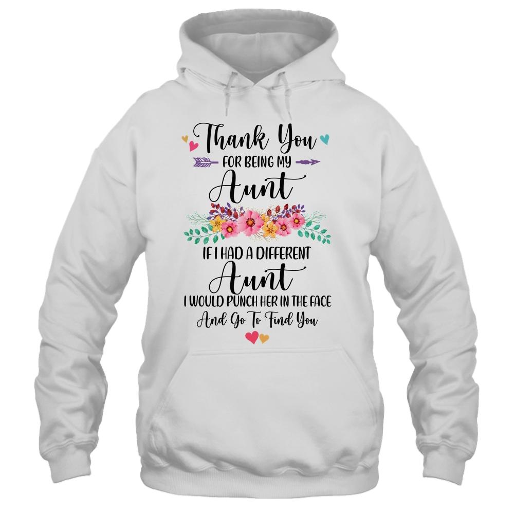Thank You For Being My Aunt Gift-T-Shirt & Hoodie-Pullover Hoodie-White