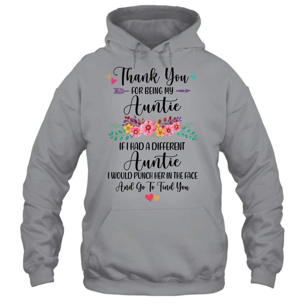 Thank You For Being My Auntie Gift-T-Shirt & Hoodie-Pullover Hoodie-Sport Grey
