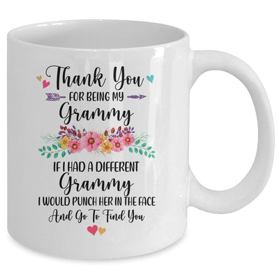 Thank You For Being My Grammy Gift Mug-Coffee Mug-Mug-White