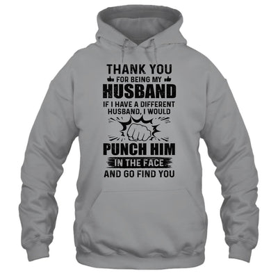 Thank You For Being My Husband Funny Gift-T-Shirt & Hoodie-Pullover Hoodie-Sport Grey