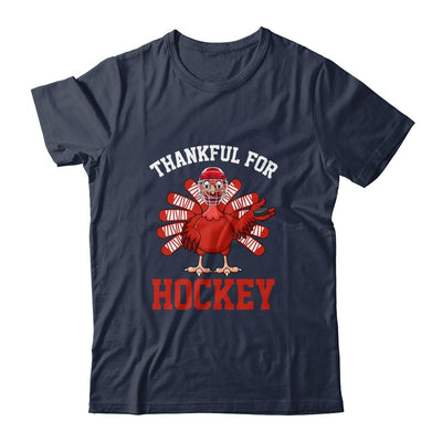 Thankful For Hockey Turkey Thanksgiving-T-Shirt & Hoodie-Classic T-Shirt-Navy