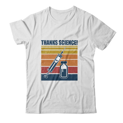 Thanks Science Pro Vaccine Vaccination Retro Vintage-T-Shirt & Hoodie-Classic T-Shirt-White