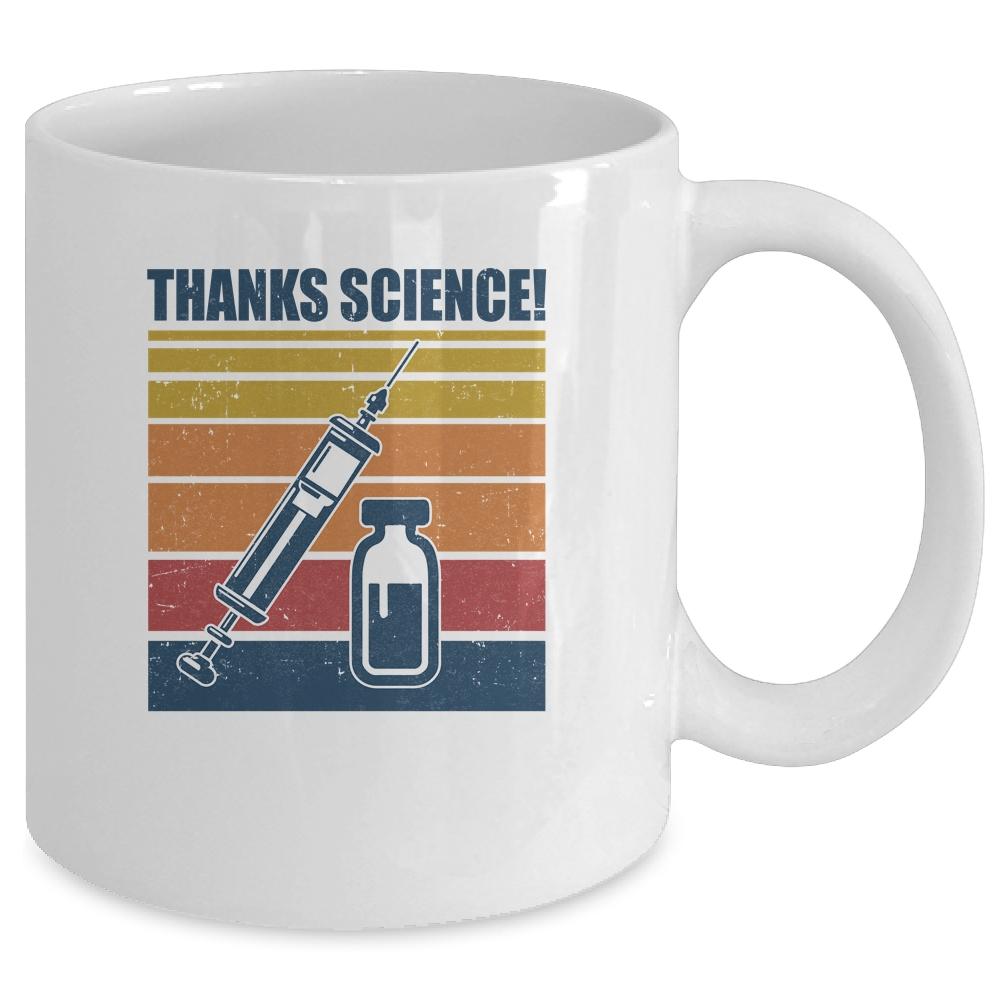 Thanks Science Pro Vaccine Vaccination Retro Vintage Mug-Coffee Mug-