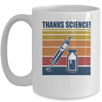 Thanks Science Pro Vaccine Vaccination Retro Vintage Mug-Coffee Mug-Mug-White