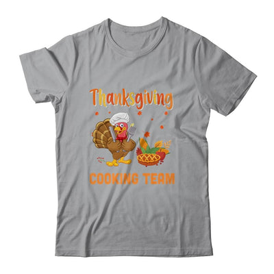 Thanksgiving Cooking Team Thankful Blessed Dinner Turkey-T-Shirt & Hoodie-Classic T-Shirt-Sport Grey