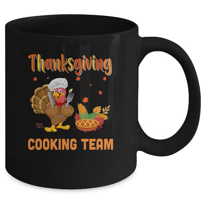 Thanksgiving Cooking Team Thankful Blessed Dinner Turkey Mug-Coffee Mug-Mug-Black