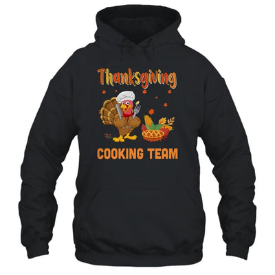 Thanksgiving Cooking Team Thankful Blessed Dinner Turkey-T-Shirt & Hoodie-Pullover Hoodie-Black