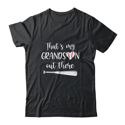 That's My Grandson Out There Baseball Grandma Nana-T-Shirt & Tank Top-Classic T-Shirt-Black