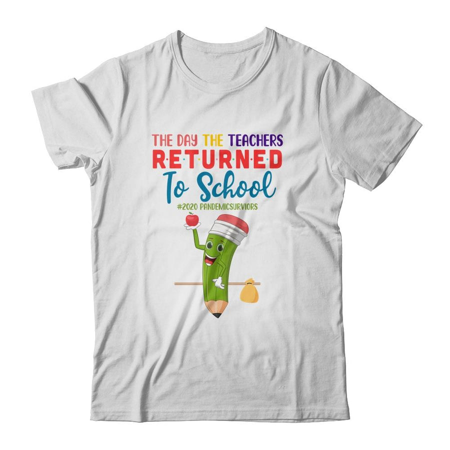 The Day The Teachers Returned To School Funny Back To School-T-Shirt & Hoodie-Classic T-Shirt-White