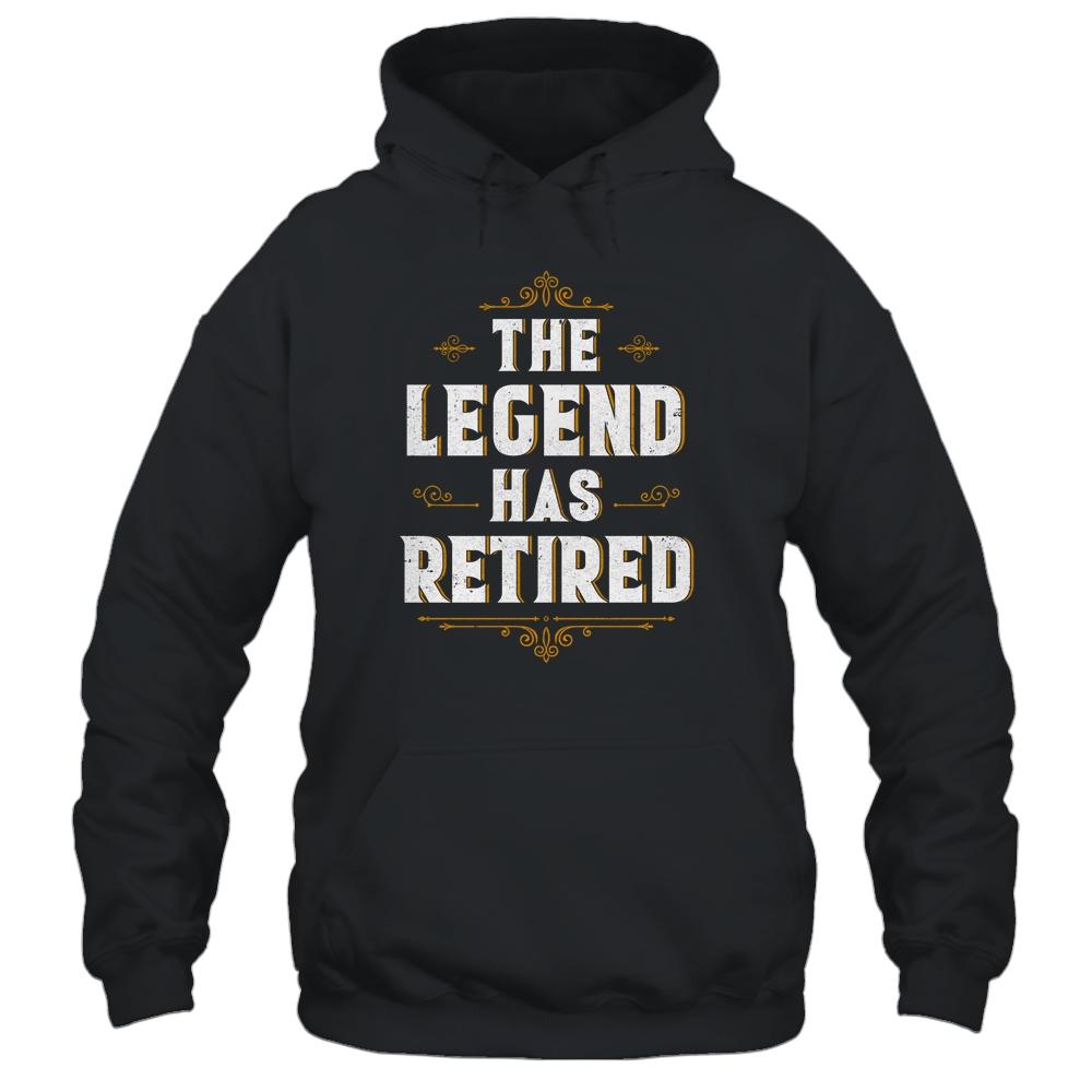 The Legend Has Retired Retirement Gifts For Men Women 2021-T-Shirt & Hoodie-Pullover Hoodie-Black
