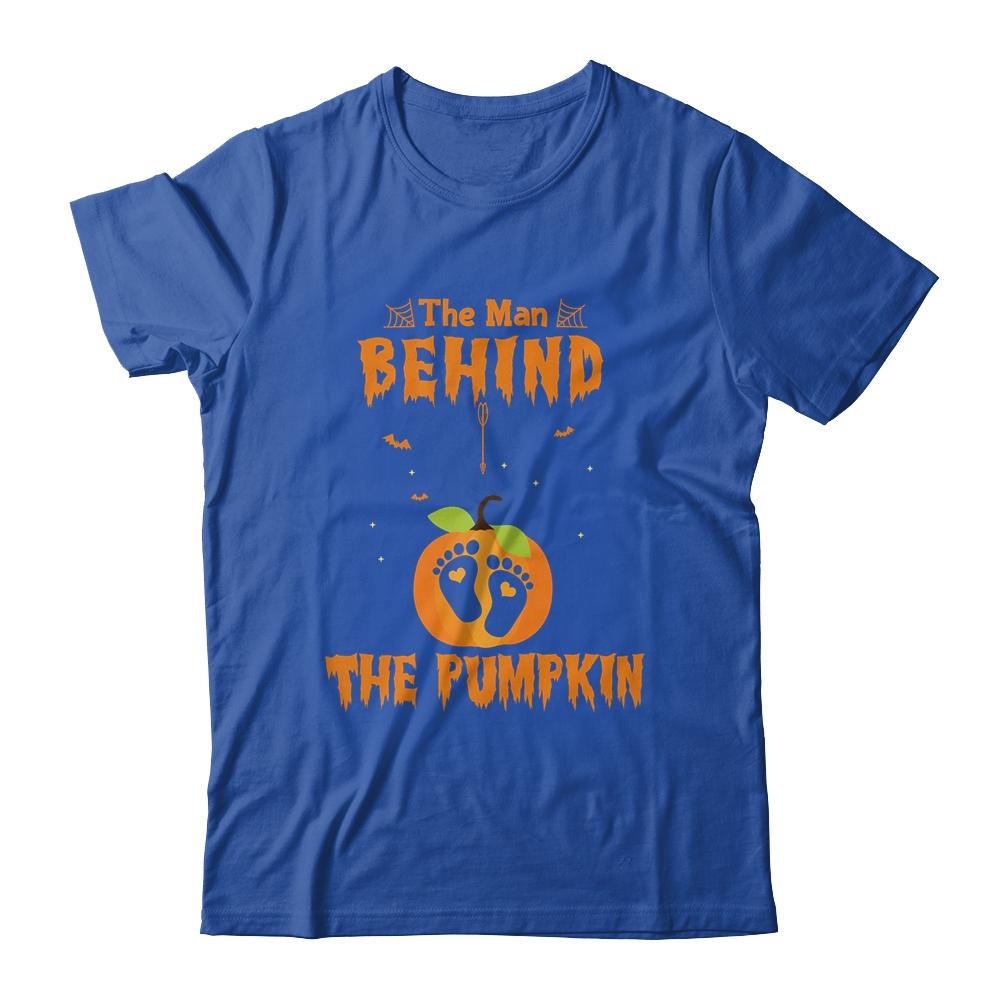 The Man Behind The Pumpkin Halloween Pregnancy-T-Shirt & Tank Top-Classic T-Shirt-Royal