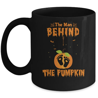 The Man Behind The Pumpkin Halloween Pregnancy Mug-Coffee Mug-Mug-Black