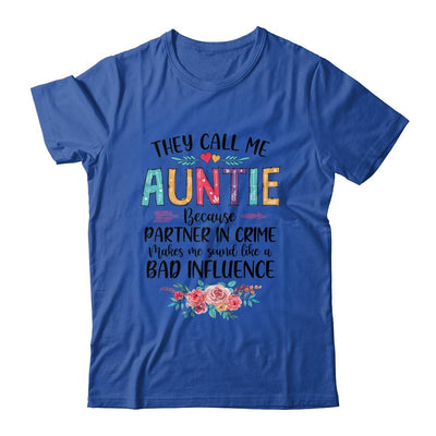 They Call Me Auntie Because Partner In Crime Mothers Day-T-Shirt & Tank Top-Classic T-Shirt-Royal
