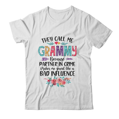 They Call Me Grammy Because Partner In Crime Mothers Day-T-Shirt & Tank Top-Classic T-Shirt-White
