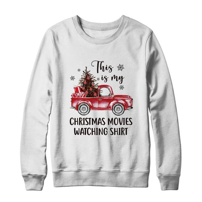 This Is My Christmas Movie Watching Vintage Truck-T-Shirt & Sweatshirt-Crewneck Sweatshirt-White